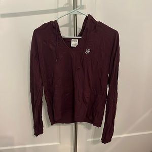 PINK Maroon Hoodie